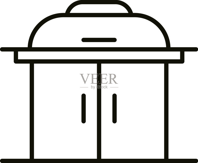 现代烧烤架图标素材
