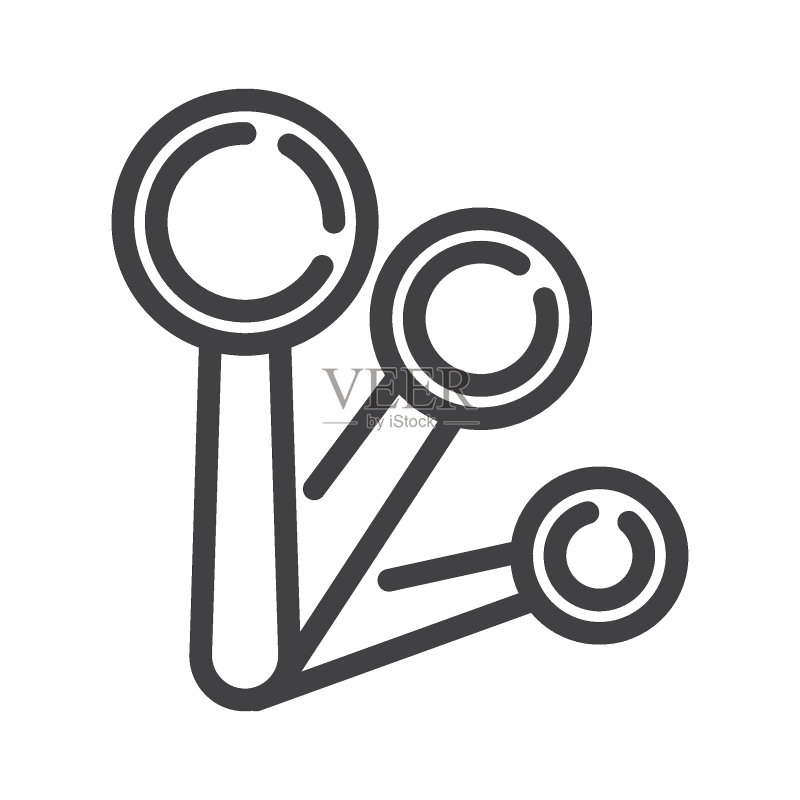 量勺线条图标图标素材