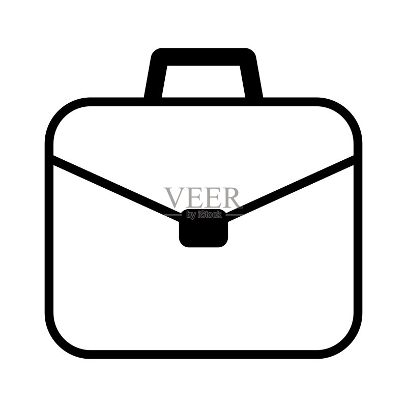公文包图标，商务包线性图标图标素材