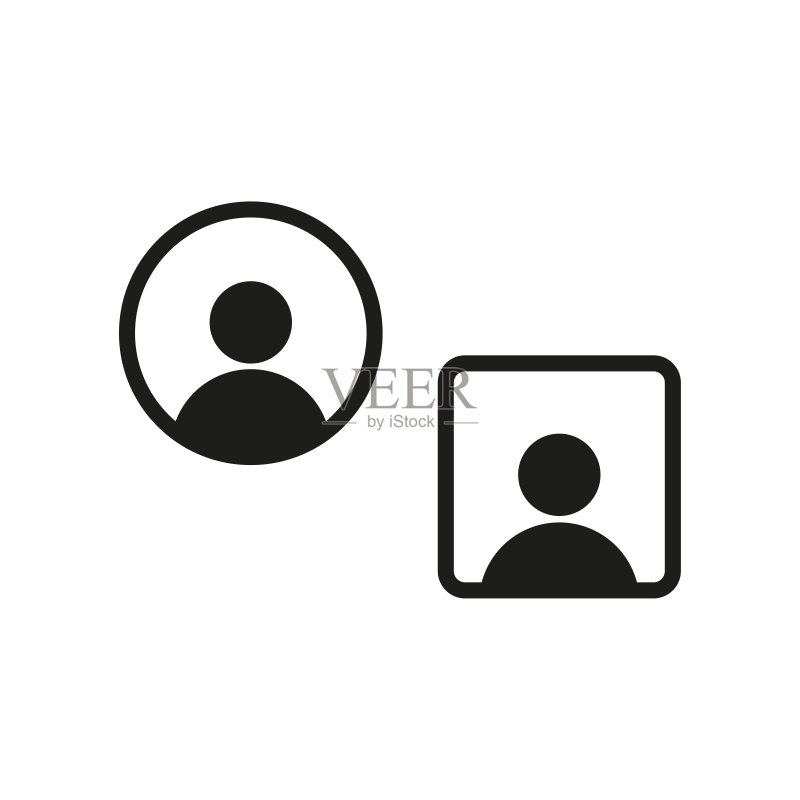 平面设计、Logo、网站、社交媒体、移动应用程序的男人矢量图标。矢量图。图标素材