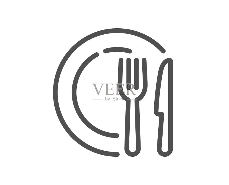 餐具盘子线条图标图标素材
