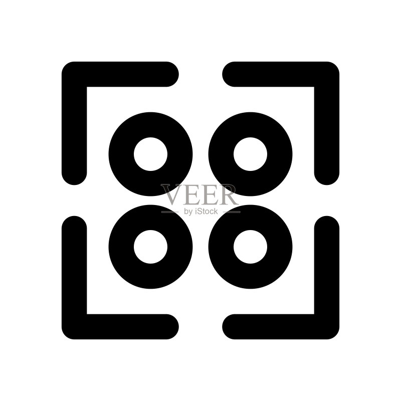 弹出式二维码图标矢量图图标素材