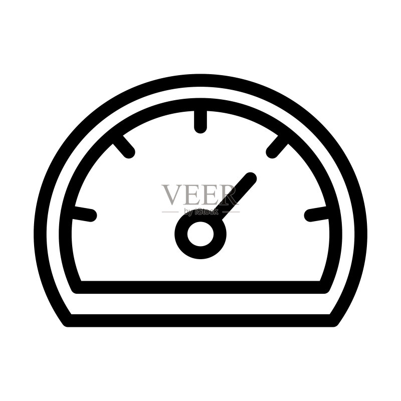 个人用途速度计粗线条图标图标素材