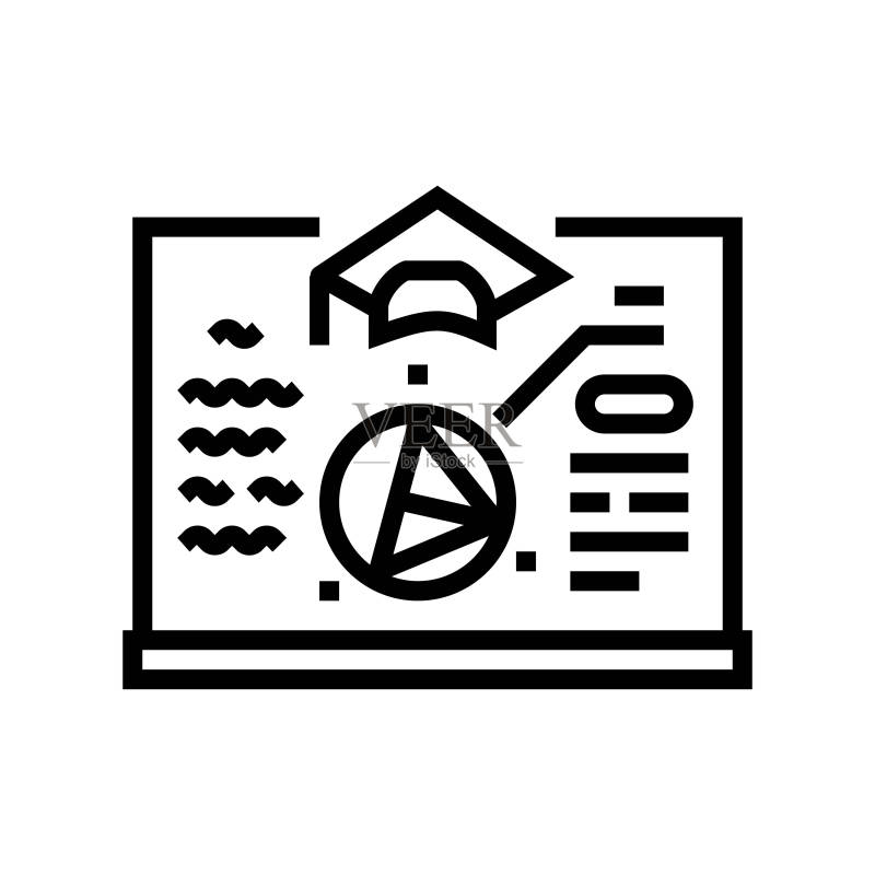 数学科学教育线性图标矢量图图标素材