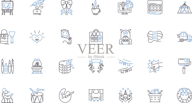 古怪的线条图标集合图标素材