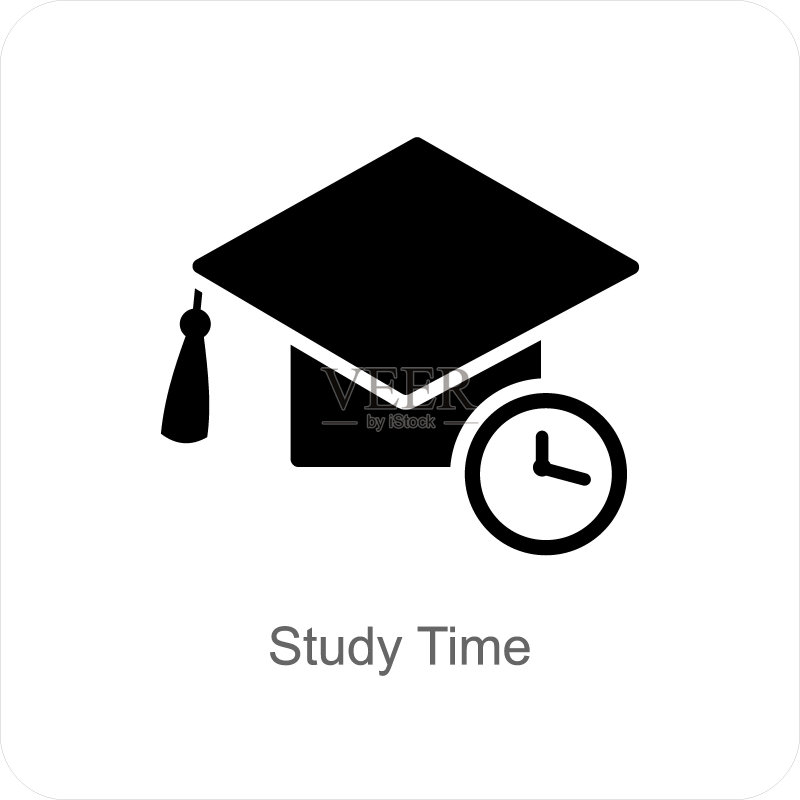 学习时间和教育图标概念图标素材