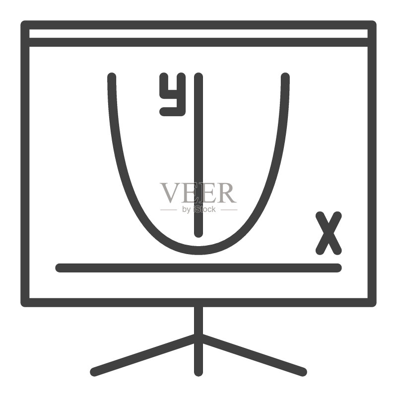 数学科学概念矢量线框图标图标素材