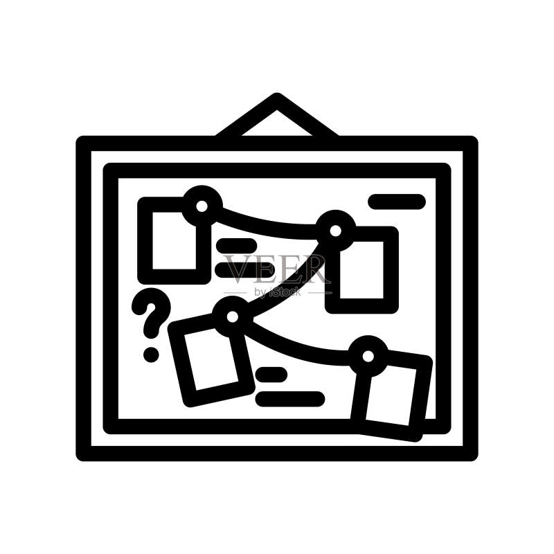 调查新闻媒体线性图标矢量图图标素材