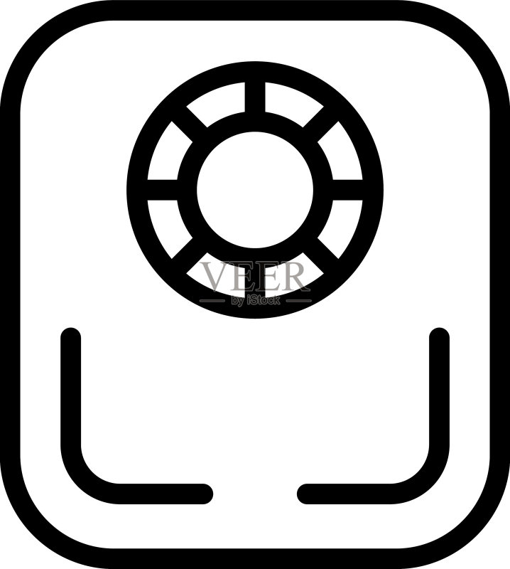 真空食品包装袋轮廓图标图标素材