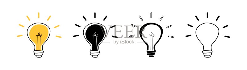 灯泡创意图标矢量素材图标素材