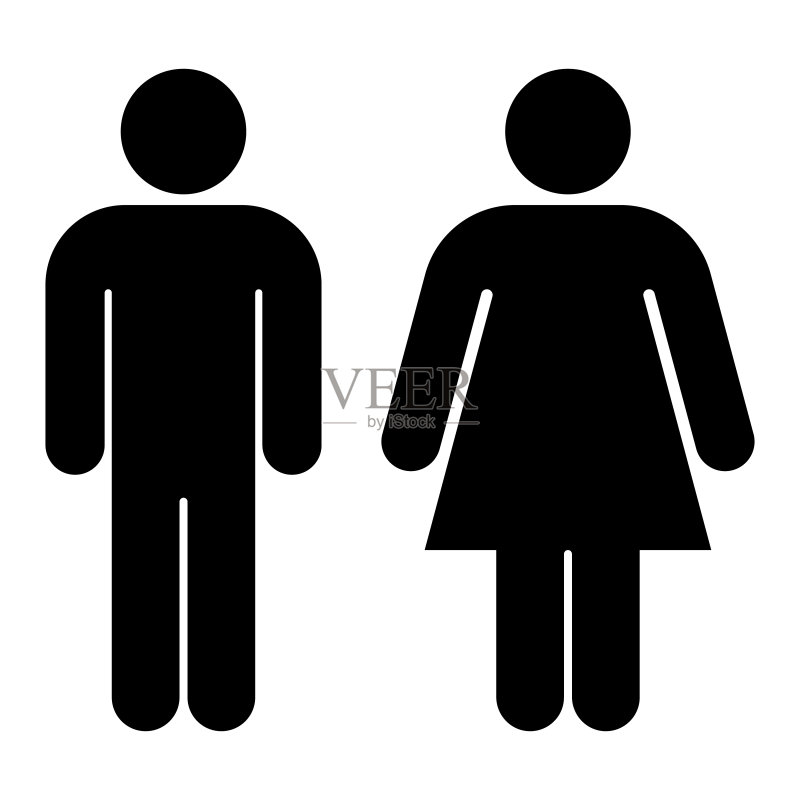 男女剪影图标图标素材