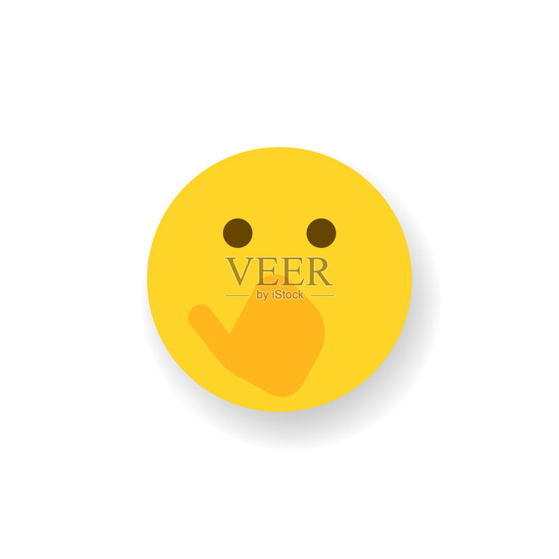 Emoticon平面设计投阴影效果图标素材