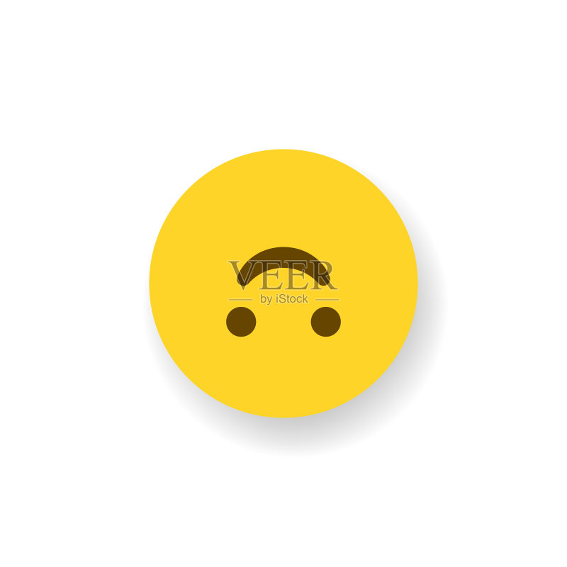 Emoticon平面设计投阴影效果图标素材