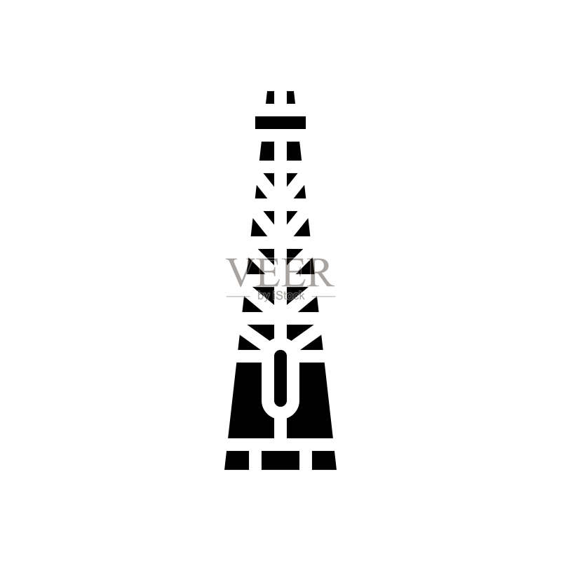 石油钻井石油工程师字形矢量图标图标素材