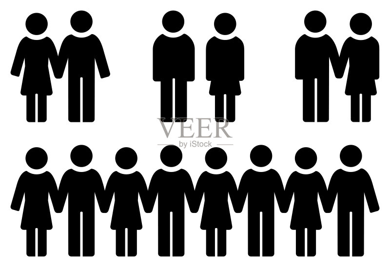 人物图标合集：男人和女人图标素材