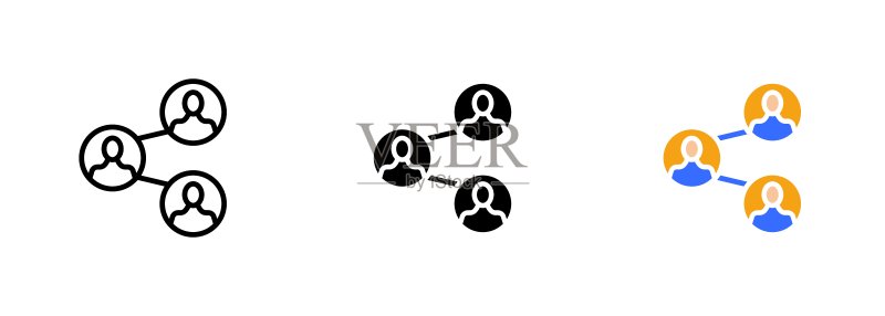 人际关系分享图标矢量集图标素材