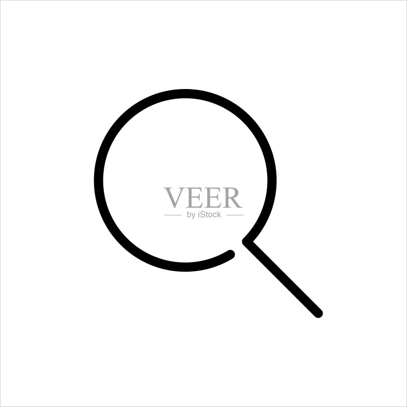 放大镜SEO图标矢量图：搜索、分析、研究、查找、监控标志，扁平隔离符号，适用于logo、移动端、APP、banner、网页、广告、开发、UI、UX、GUI，矢量EPS 10图标素材