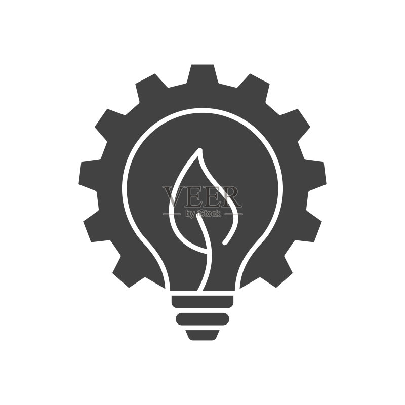 ESG字形图标。在白色背景上分离的矢量图。图标素材