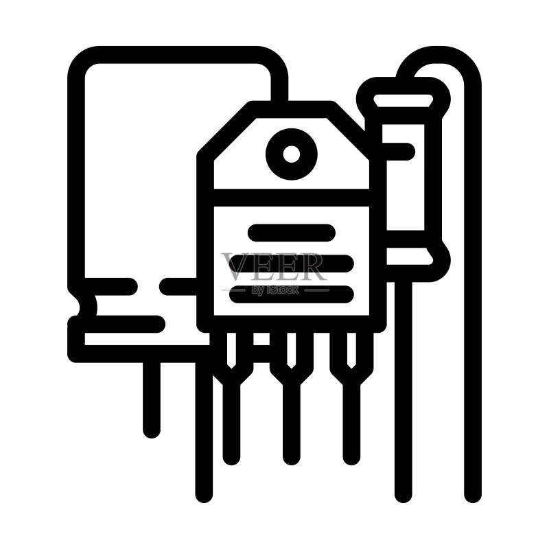 电子元件制造工程师线性图标矢量图图标素材