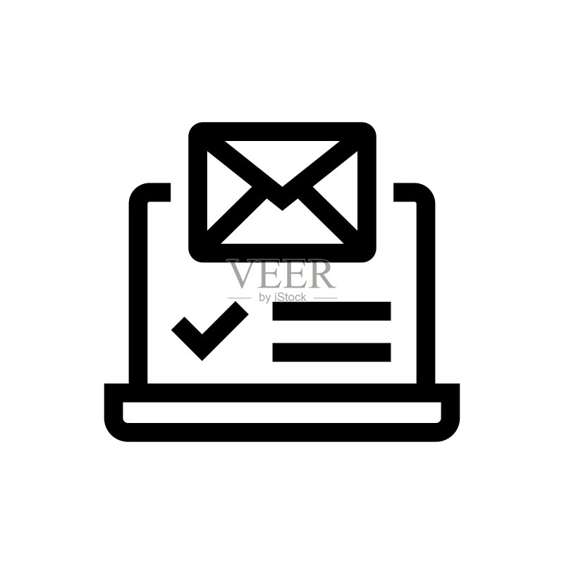 电子邮件线性图标设计图标素材