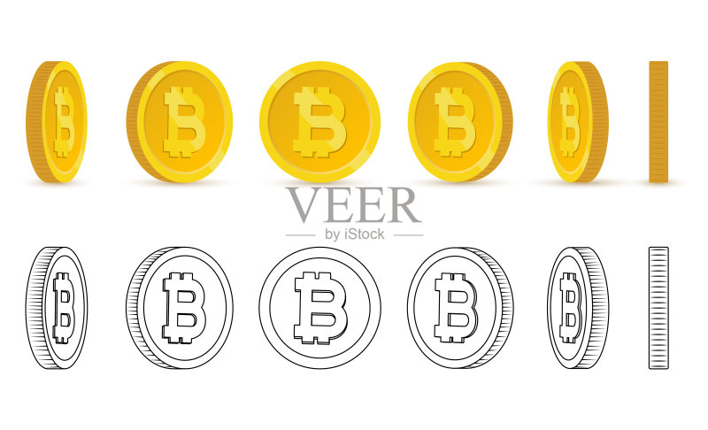 比特币加密货币图标图标素材