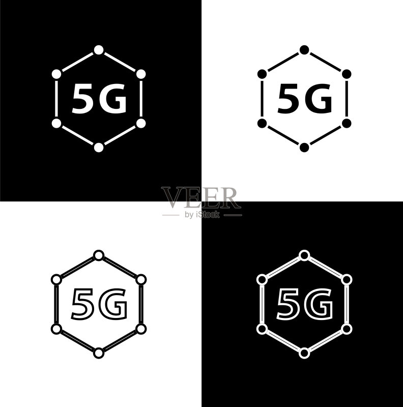 5G新无线网络WiFi连接图标图标素材
