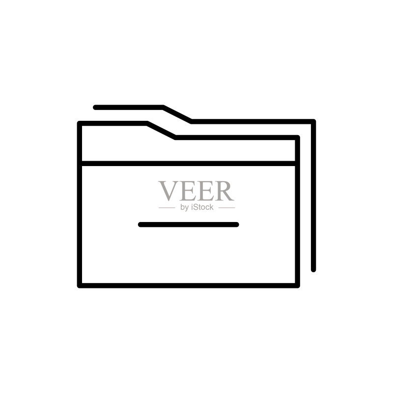 文档图标，隔离在白色背景上。文件夹符号现代、简单、矢量、网站设计图标、移动应用程序、用户界面。矢量图图标素材