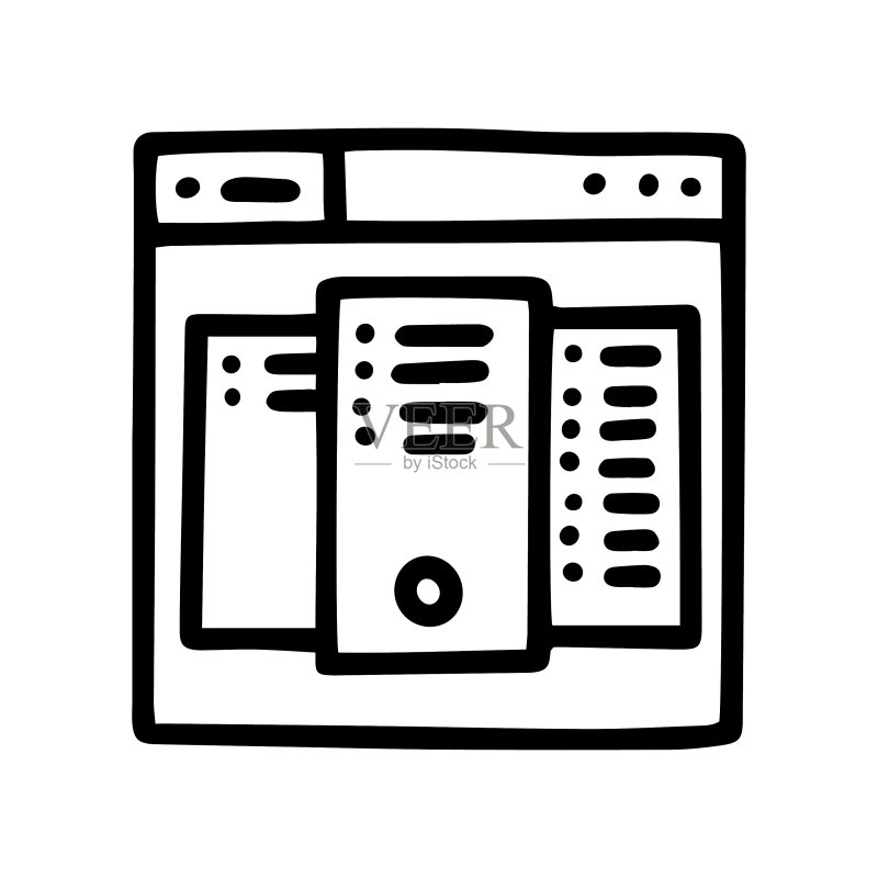 定价网页线性涂鸦简约图标图标素材