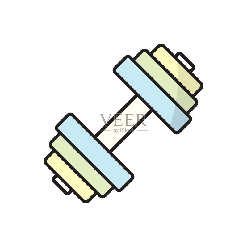 简约现代的哑铃图标矢量设计模板图标素材