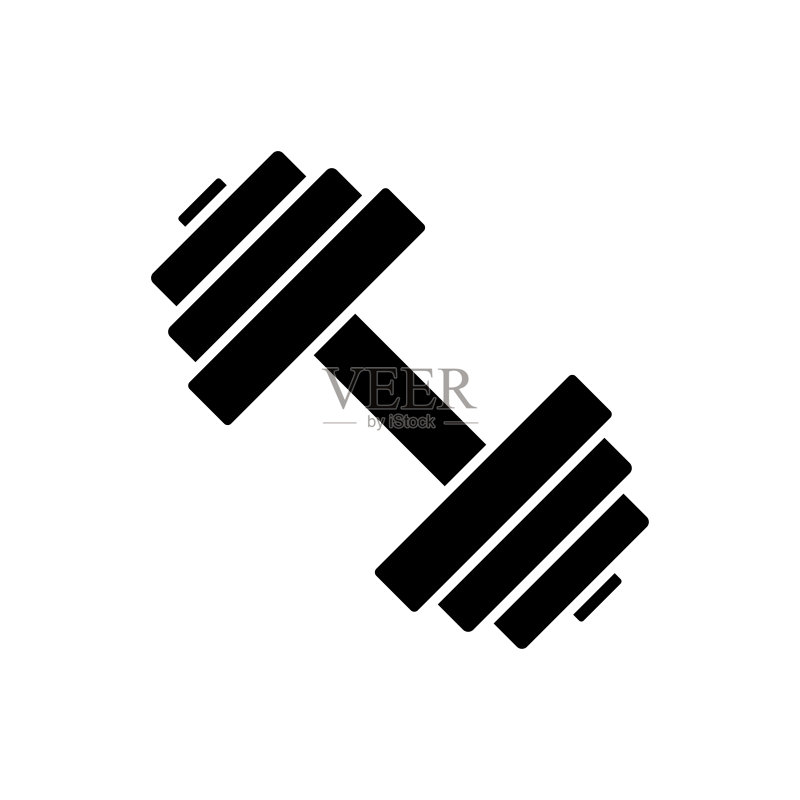 简约现代的哑铃图标矢量设计模板图标素材