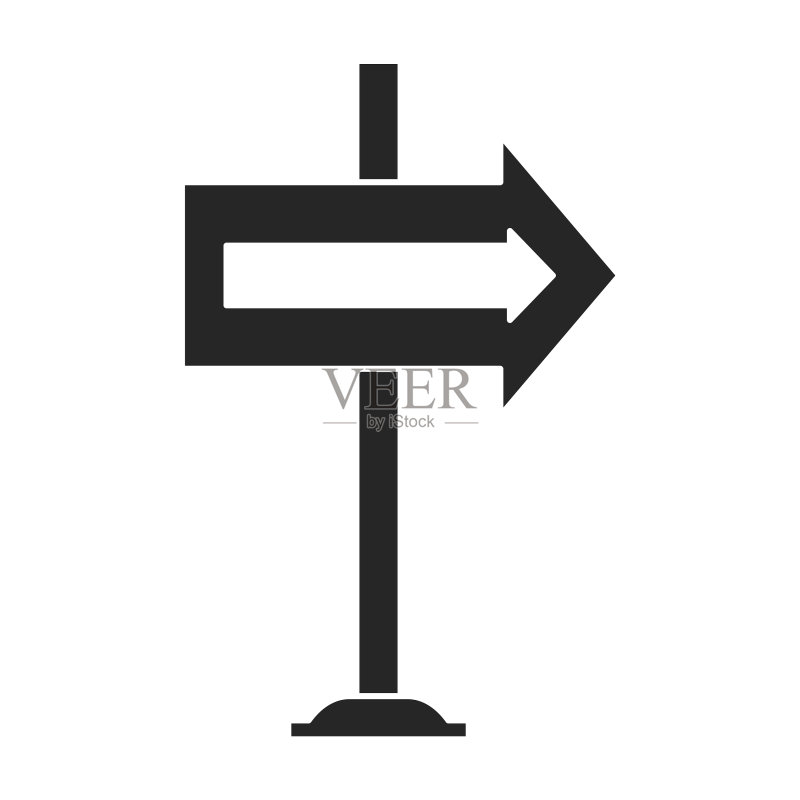 黑色路标图标图标素材