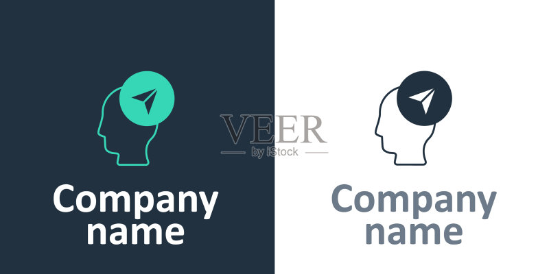 地图标记人物剪影logo图标素材