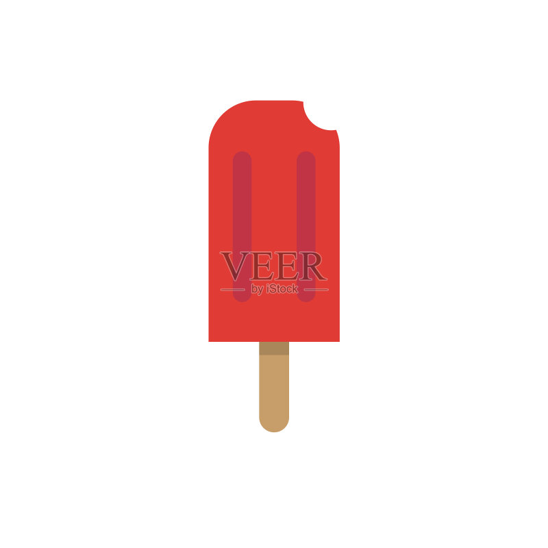 透明背景上的可爱夏季冰棒图标图标素材