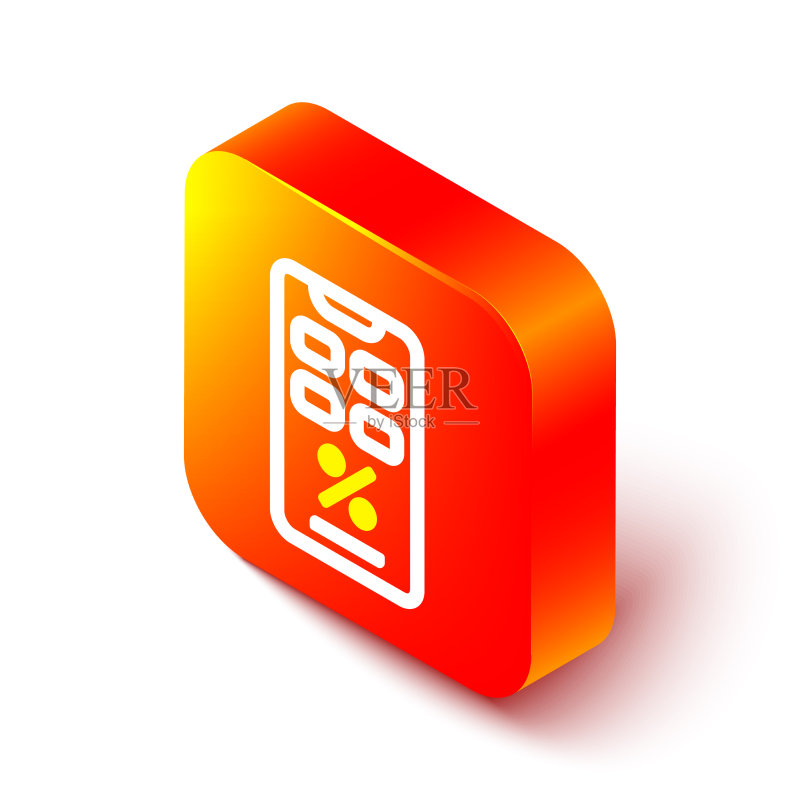 2.5D线条折扣和手机图标图标素材
