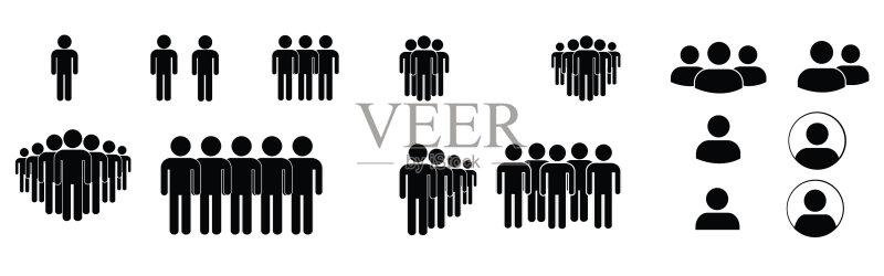 人物图标人类社区群体人群图标素材