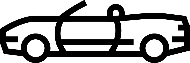 敞篷车线条图标图标素材