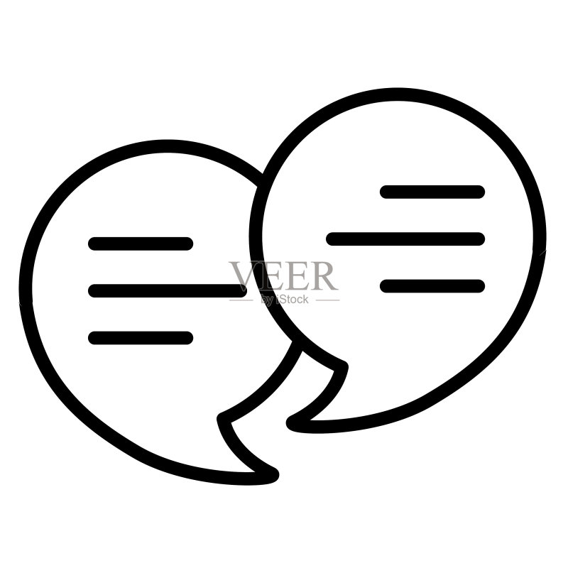 对话聊天通信独立图标图标素材
