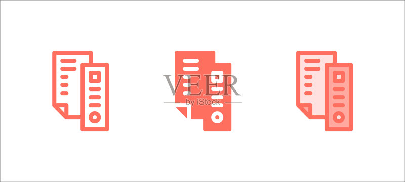 网页UI应用白色背景文档图标图标素材