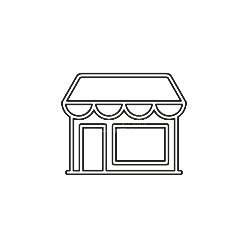 商店图标 - 购物图标 - 建筑物店面图标素材