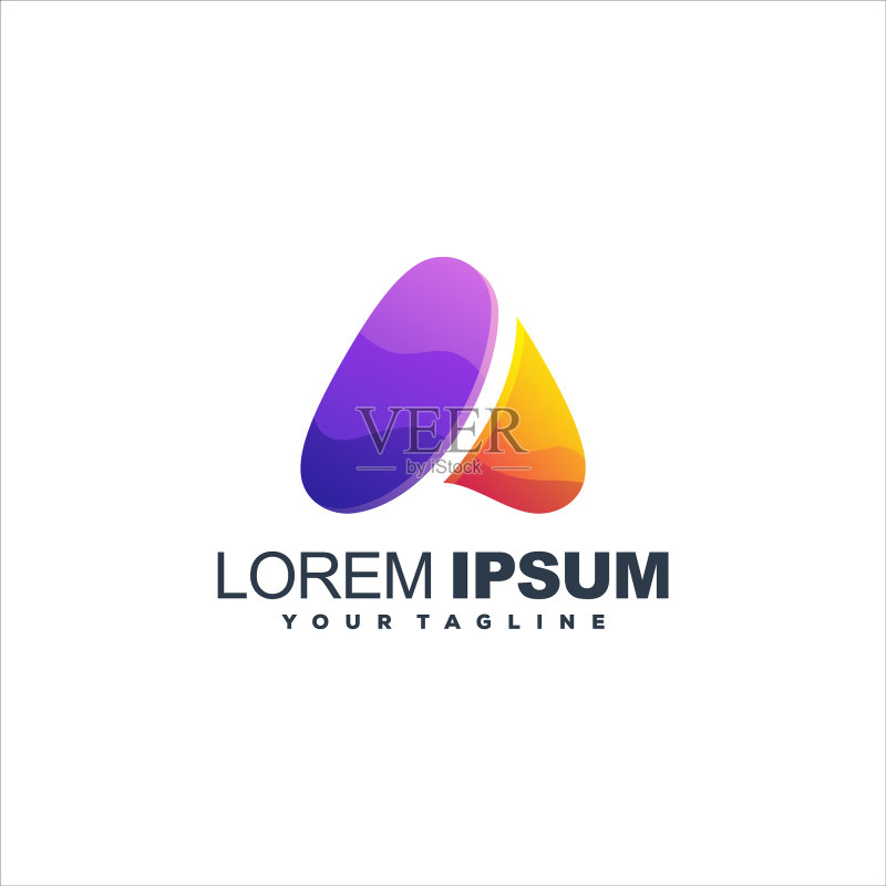 炫酷的字母A Logo设计图标素材