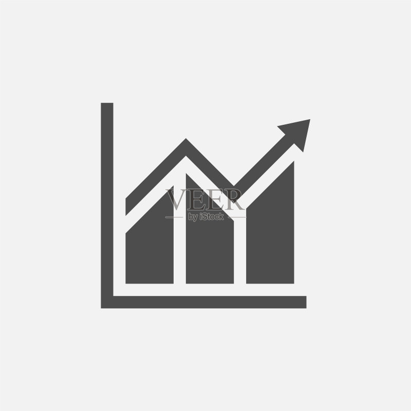 白色背景上的图表图标图标素材