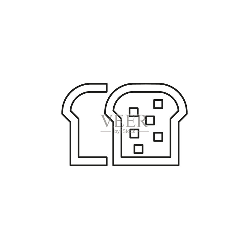 面包烘焙符号图标素材