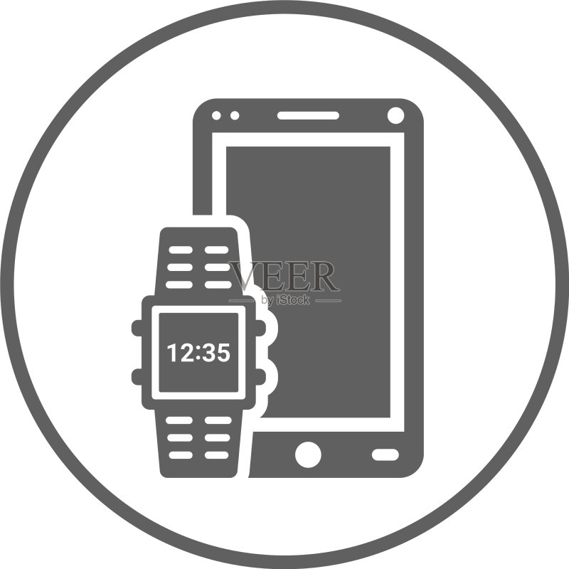 灰色智能手表移动图标图标素材