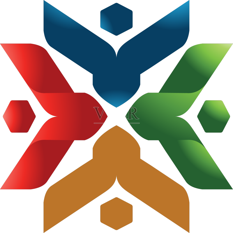 彩色社区logo模板图标素材