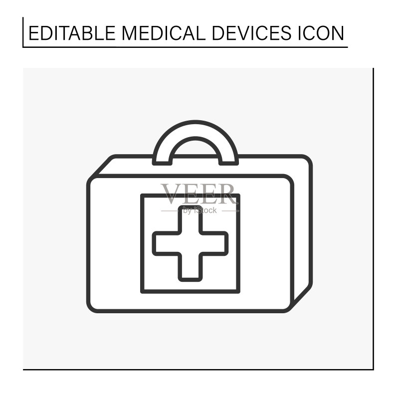 医疗箱线性图标图标素材
