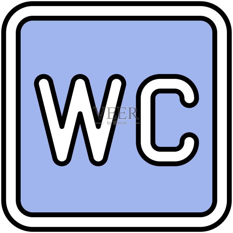 WC标志图标，寻路标志矢量图图标素材
