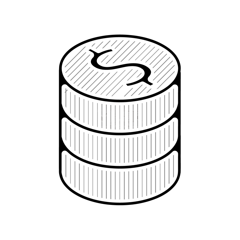 硬币细线图标图标素材