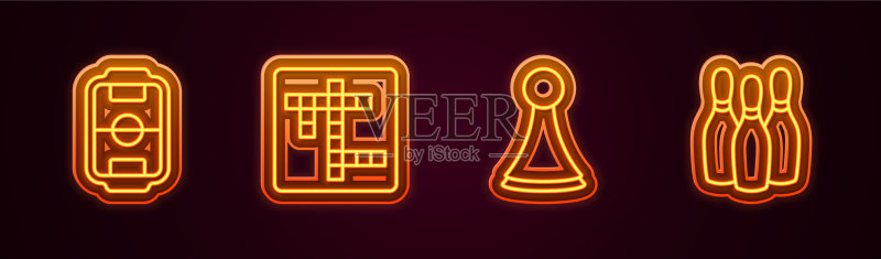 桌面足球填字游戏筹码线条图标图标素材