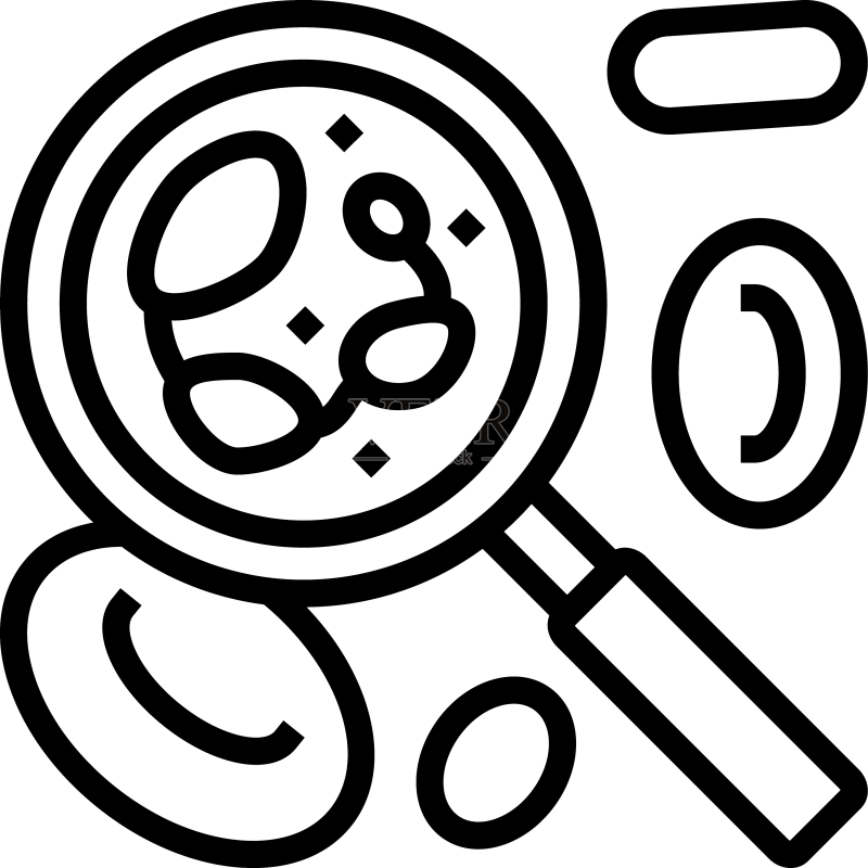 巨成红细胞性贫血研究线性图标图标素材