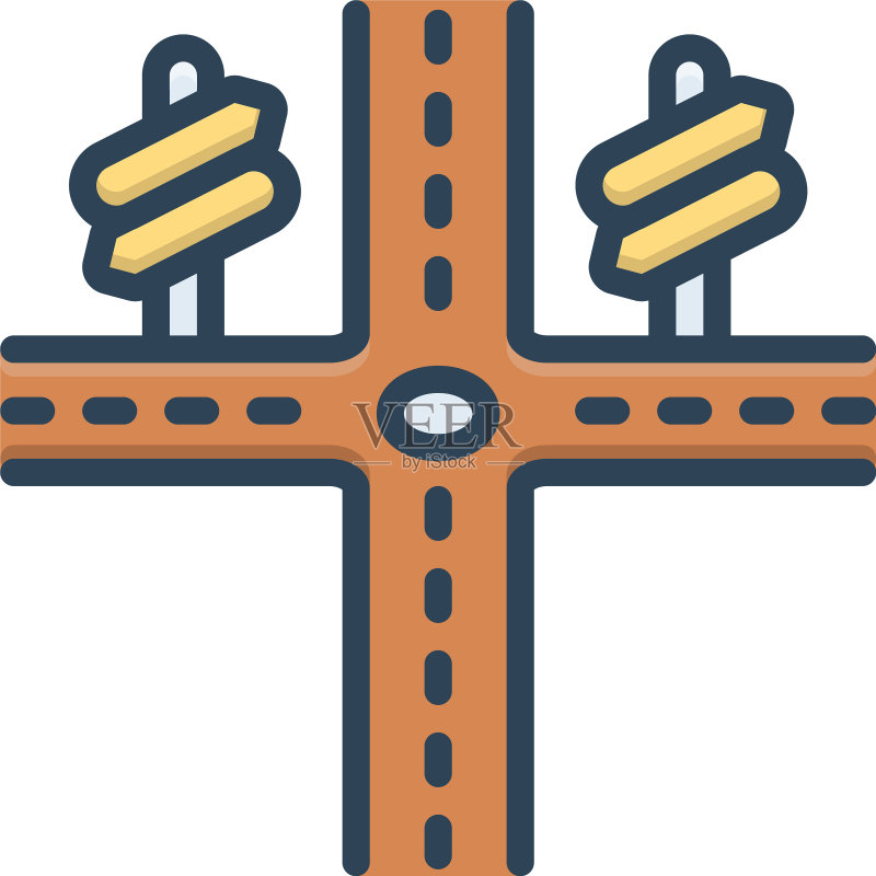 十字路口图标素材